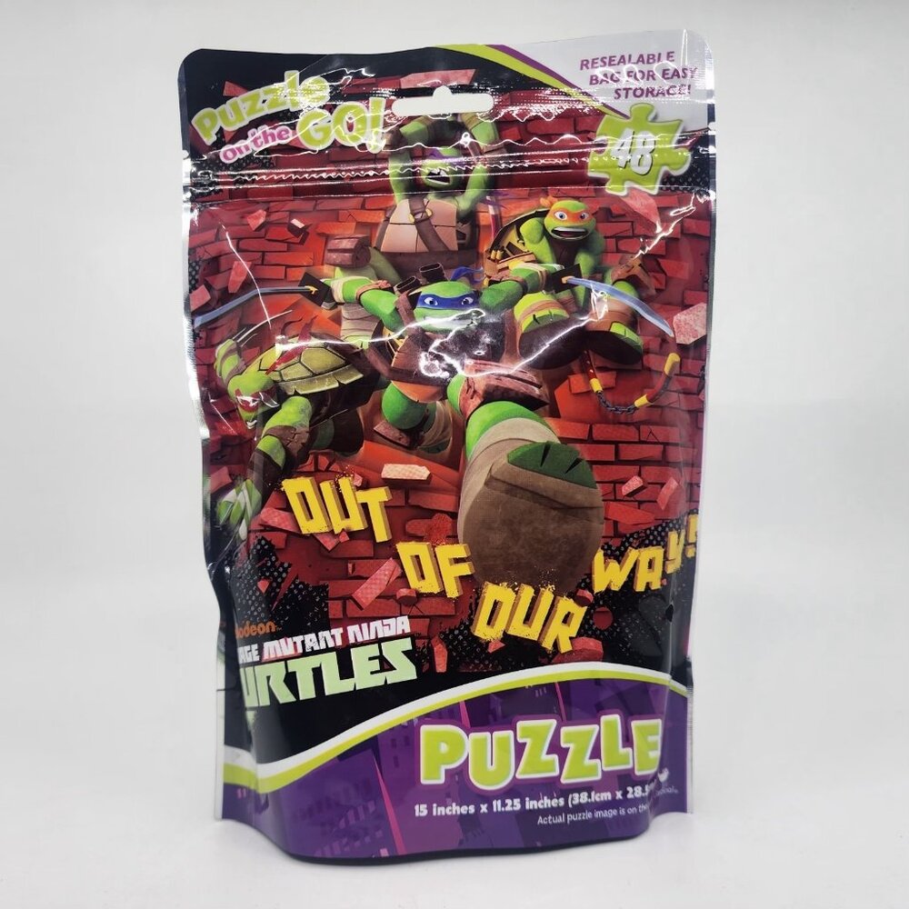 Teenage Mutant Ninja Turtles Puzzle On The Go 48 Piece Resealable Travel Bag